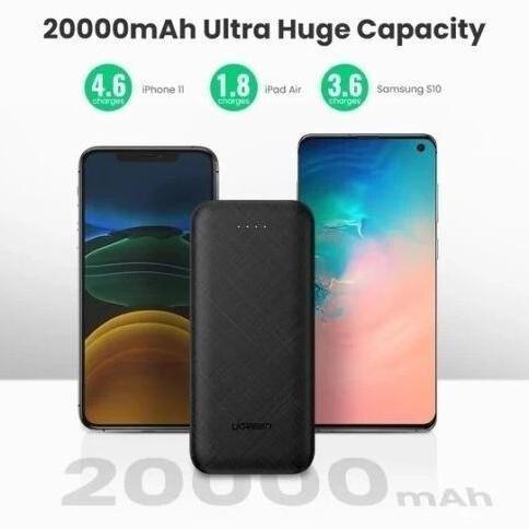POWERBANK UGREEN 20000 MAH 22.5W 11 12 13 + USB C TO C CABLE