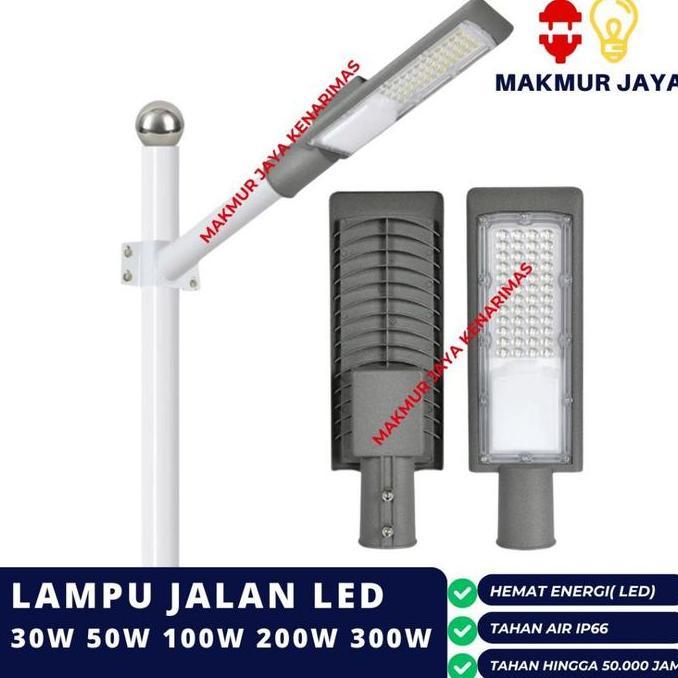 Promo Kuyy Lampu Jalan Pju Led 30 50 100 200 300W Watt / Led Pju 220V Lampu Jalan Cod