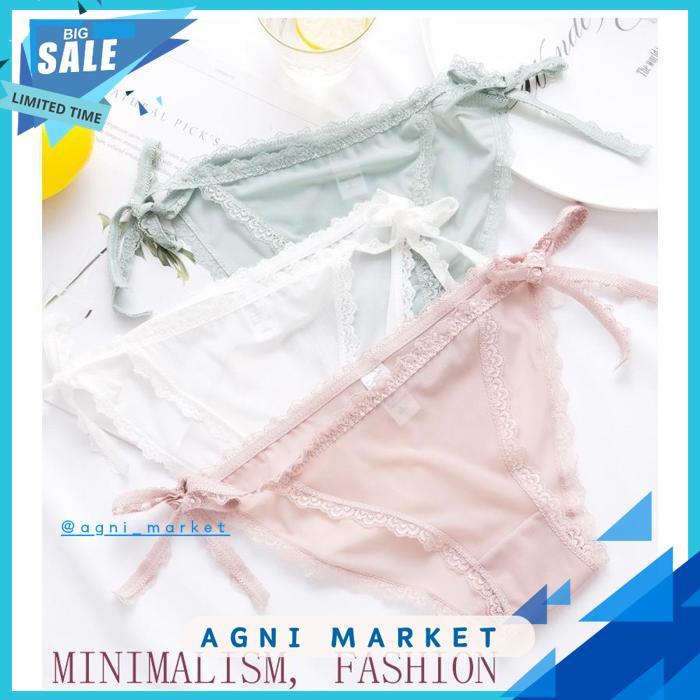 CELANA DALAM G STRING WANITA TRANSPARAN TALI SAMPING LINGERIE C075 TERMURAH