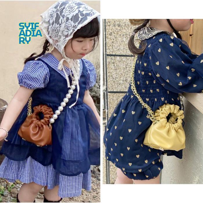 sr-32 et-12 New [meandboss] Tas Anak Mini Sling Bag Perempuan Selempang Wanita Mutiara Versi Korea M
