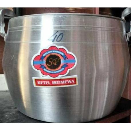 PERIUK NASI UK 40 SP MERAH ALUMUNIUM MUAT SAMPAI 8-10L / KETTLE UK 40, PANCI KASTROL PENANAK NASI PE