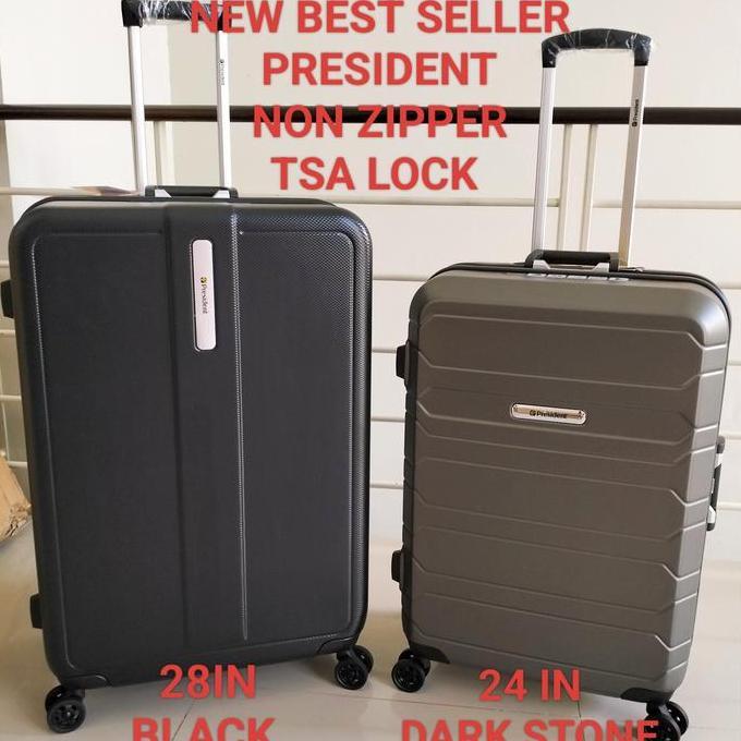 KOPER KABIN FIBER PRESIDENT 24 INCHI ORIGINAL TSA LOCK NON ZIPPER NEW