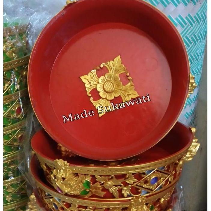 #####] Wadah bokor ukir plastik 19cm tatakan sodan gayatri Bali