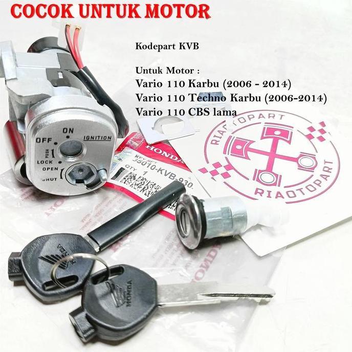 Promo KUNCI KONTAK VARIO 110 OLD , VARIO 110 KARBU , VARIO 110 TECHNO CBS KOMPLIT SET KUNCI JOK KODE