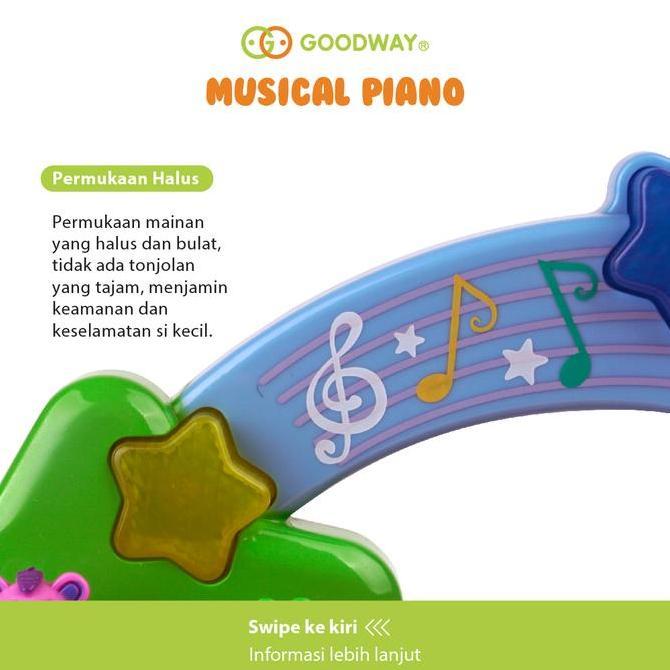Goodway Musical Piano / Mainan Musik Bayi Edukasi Piano / Mainan Anak / Mainan Alat Musik Anak / Mai