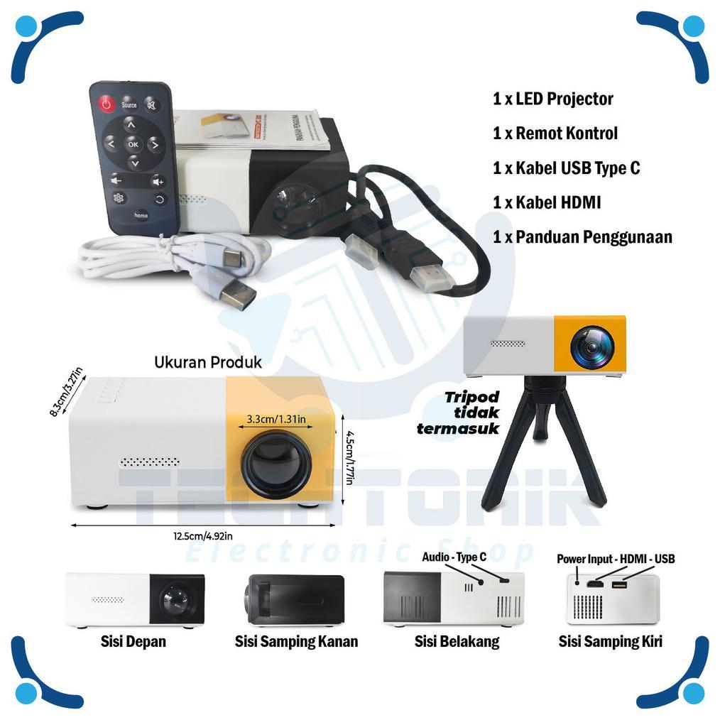 Proyektor YG300 Projektor Mini LCD portable With Speaker 360 BERGARANSI Proyektor