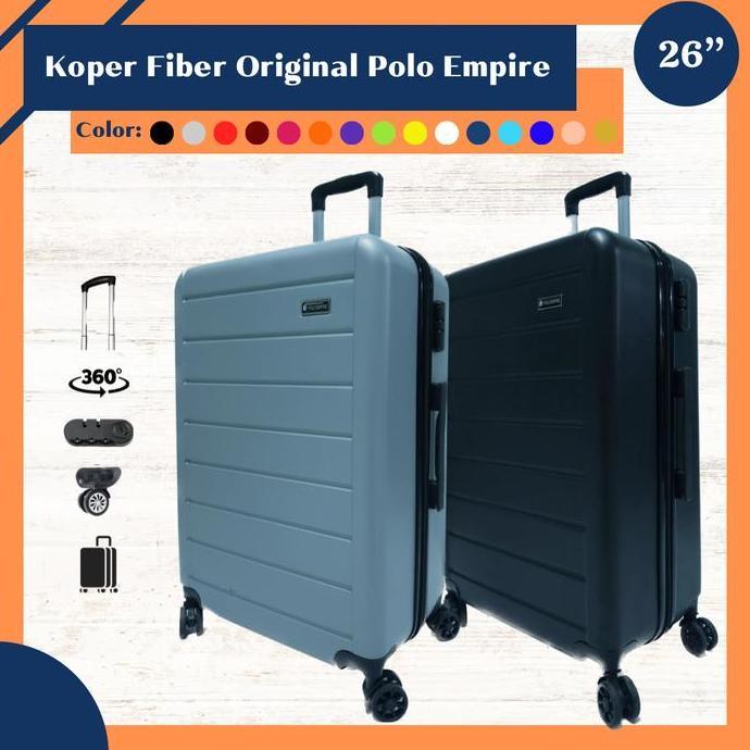 Koper Fiber 26 inch Polo Empire original murah bagasi size koper umroh
