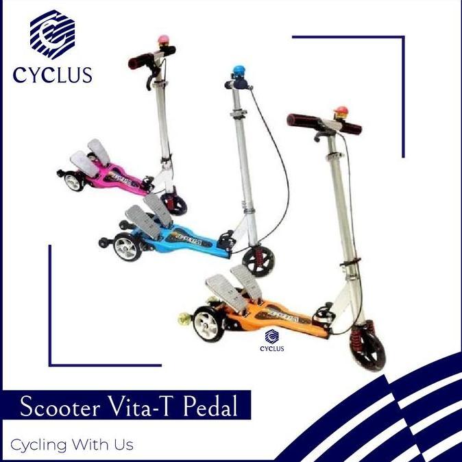Skuter Injak / Scooter Injak Vita-T Scooter Anak Dual Pedal Otoped KUN