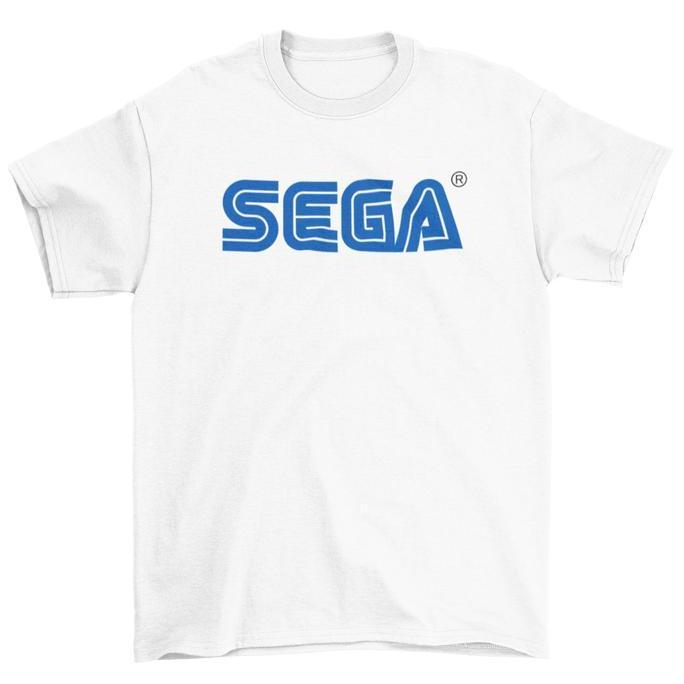 Tomoinc T-Shirt Kaos Game SEGA - Logo White