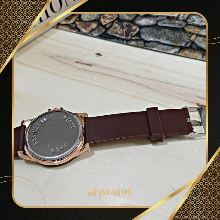 fth-56 JPF-1015 Jam Tangan Pria Tali Karet Benetton Super Keren Jam Tangan Kasual Pria Terbaru Jam T