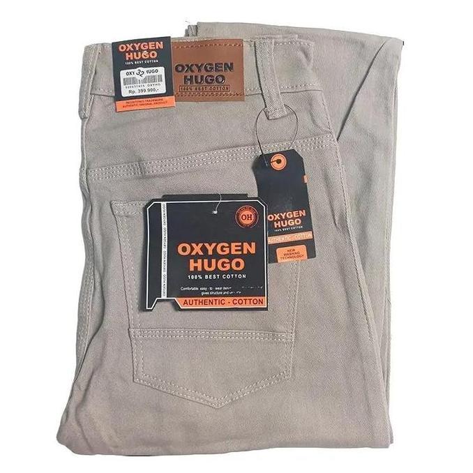 DF389>> Celana Jeans Oxygen Hugo Casual Denim Bahan 100% Best Cotton Original Pria Panjang Slim Fit 