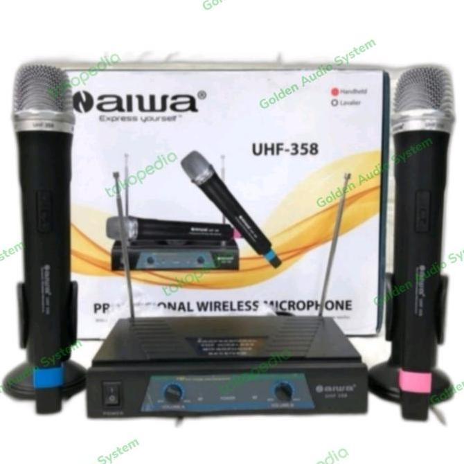 Mic Wireless N Aiwa UHF 358 Original Naiwa 358 Original