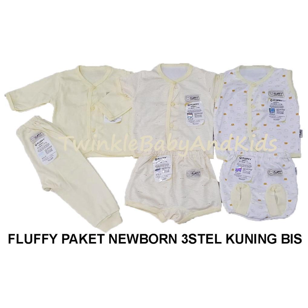 Paket Baju Bayi Newborn 3 Stel Gorillux Fluffy Piyama Anak 0-6 Bulan