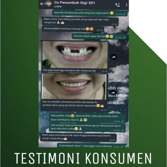 PENUMBUH GIGI ORIGINAL MENUMBUHKAN GIGI BERLUBANG, GIGI OMPONG, GIGI PATAH, GIGI KROPOS Original