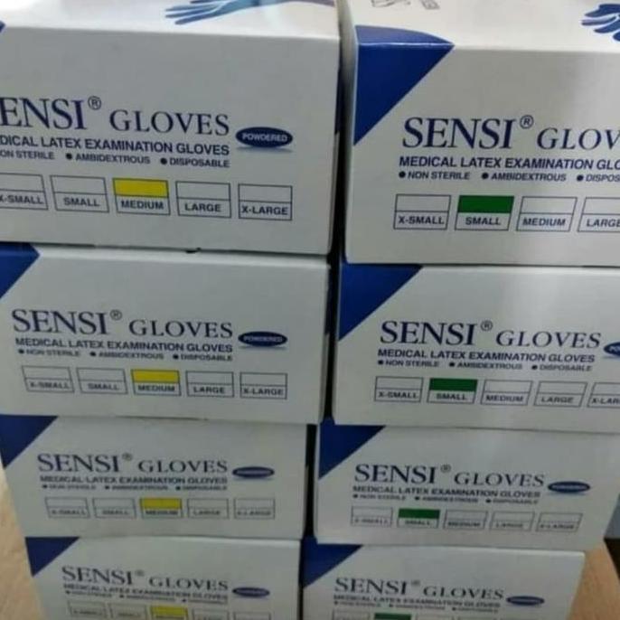 Sensi Gloves/ Sarung Tangan Karet/ Sarung Tangan Steril Sensi Gloves