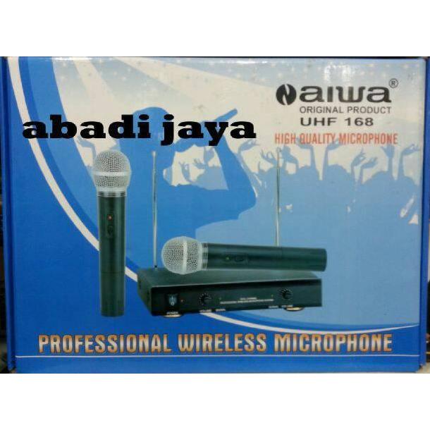 Mic aiwa uhf 168 profeaional wireless (pegang+pegang) Original
