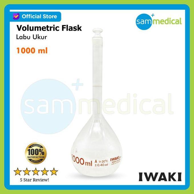 Iwaki Volumetric Flask / Labu Ukur 1000Ml