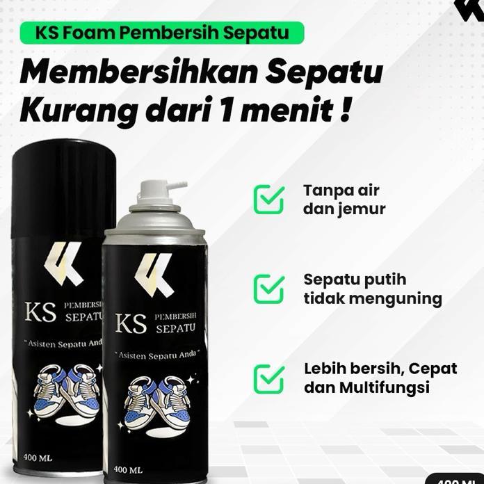 Foam Pembersih Sepatu Putih Tanpa Air Ks Pembersih Sepatu N