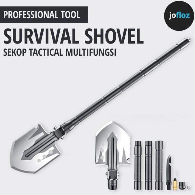 Survival Shovel Sekop Lipat Tactical Multifungsi Professional Outdoor