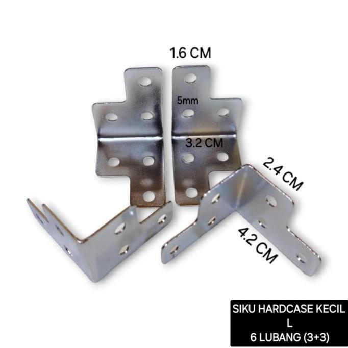 {{{{}}] Siku L Hardcase Kecil 6 Lubang Sudut Box Kecil Besi M18