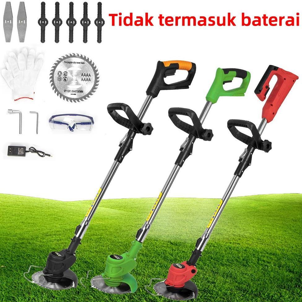 IXCE Mesin Pemotong Rumput Listrik Portabel Pemangkas Rumput Tanpa Kabel Tidak termasuk baterai
