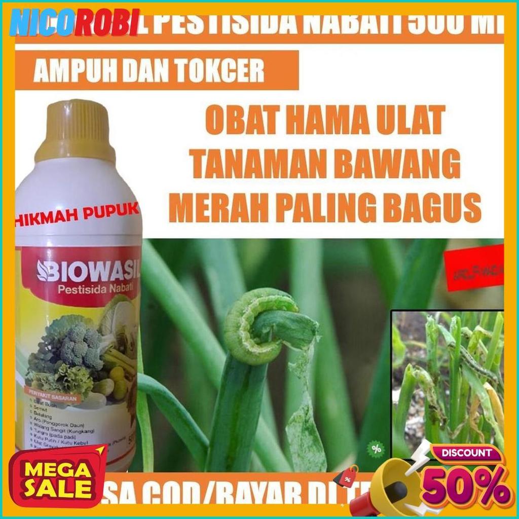 50% Off (Cod) Biowasil 500 Ml Pestisida Hama Ulat Bawang Merah, Bawang Daun, Padi Obat Hama Ulat Say