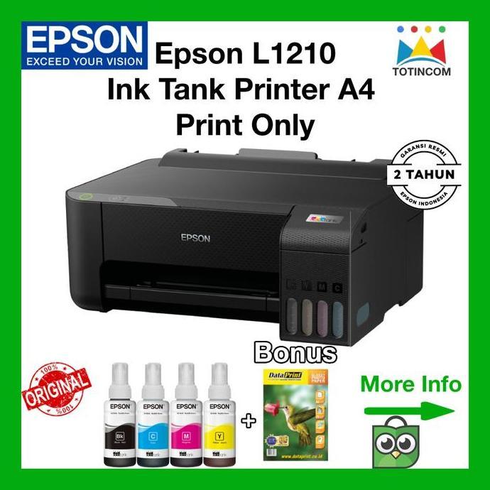 TERBARU - Printer A4 Epson L1210 A4 tanpa scanner Tinta original 1 set 4 warna Garansi resmi epson I