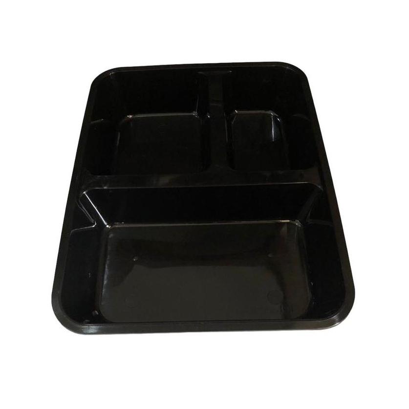 TERMURAH - Thinwall Bento 3 Sekat Hitam