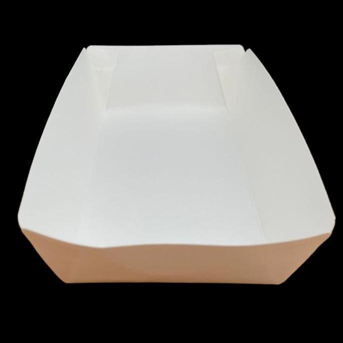 TERBARU - Paper Tray Ivory / Kotak Makanan Kertas Putih