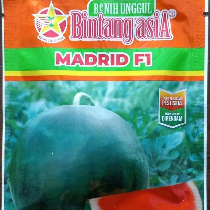 Terlaris Benih Semangka Non Biji Madrid F1 20 Gram Bintang Asia