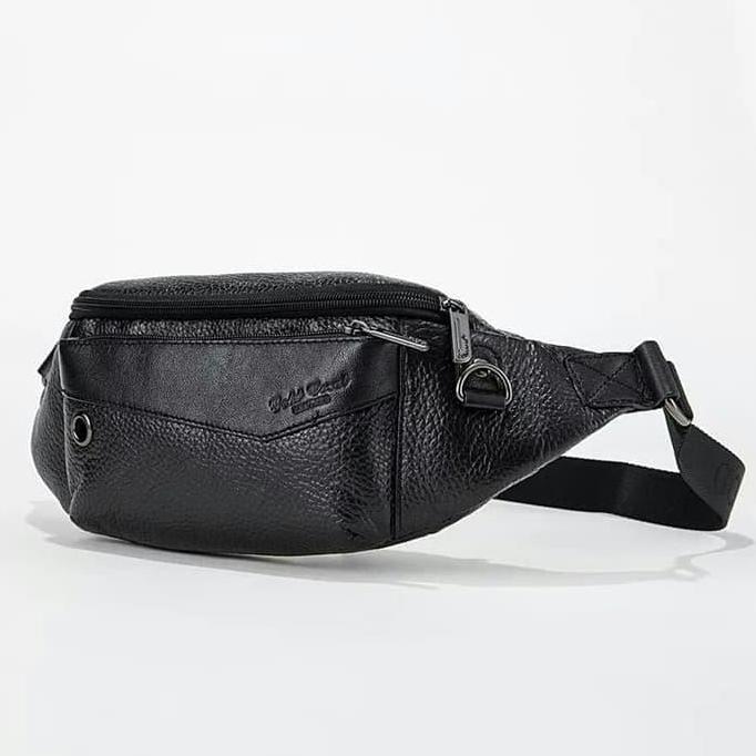 Tas Pinggang Kulit dengan Foring Polyester Kuat Tas Selempang Dada untuk Pria dan Wanita Ruang Penyi