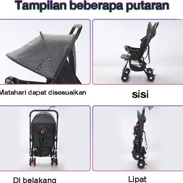 Garansi 30 Tahun Kereta Dorong Roda 8 Travelling Stroller Stroler Kereta Dorong Bayi Roda