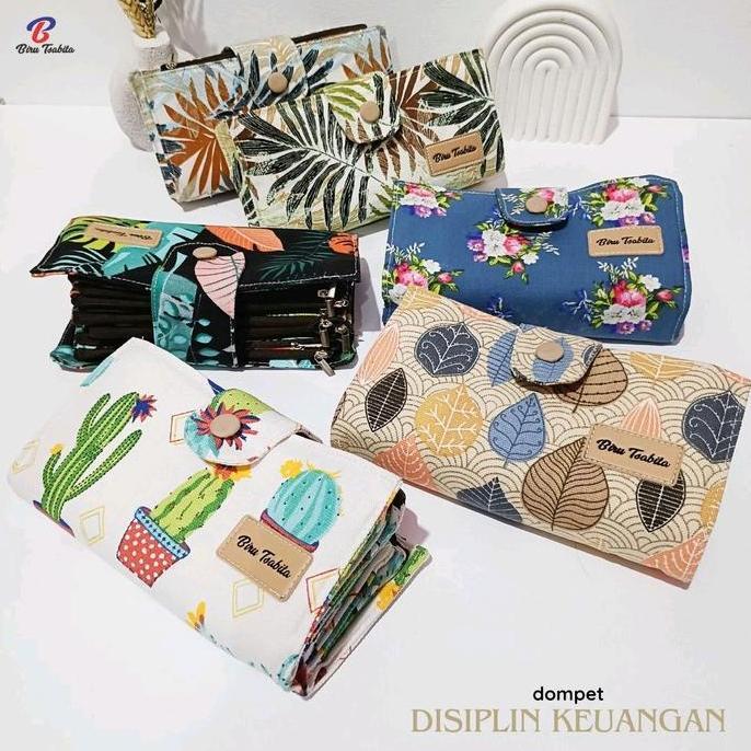 Dompet DISIPLIN KEUANGAN By Biru tsabita Dompet atur ke uangan/dompet disiplin motif bahan kanvas ke