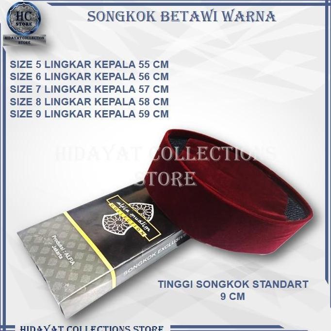 Promo Peci Kopiah Songkok Merah Marun Peci Pitung Betawi COD