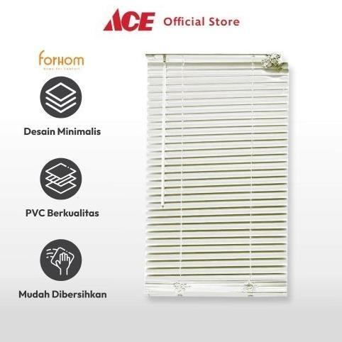 Ace Forhom 60X180 cm Venetian Blinds 25 Mm - Putih Tirai Penutup Kerai Hordeng Penghalau Cahaya Akse
