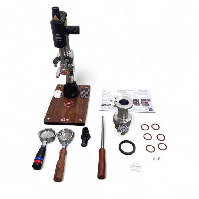 DISKON HARGA PROMO Mesin Kopi Espresso Coffee Maker Hand Press 16 Bar Silver K001 Trieste STARDUST