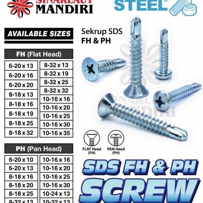 Promo Sekrup Sds Fh / Sds Fh Screw 8 - 18 X 19 Cod
