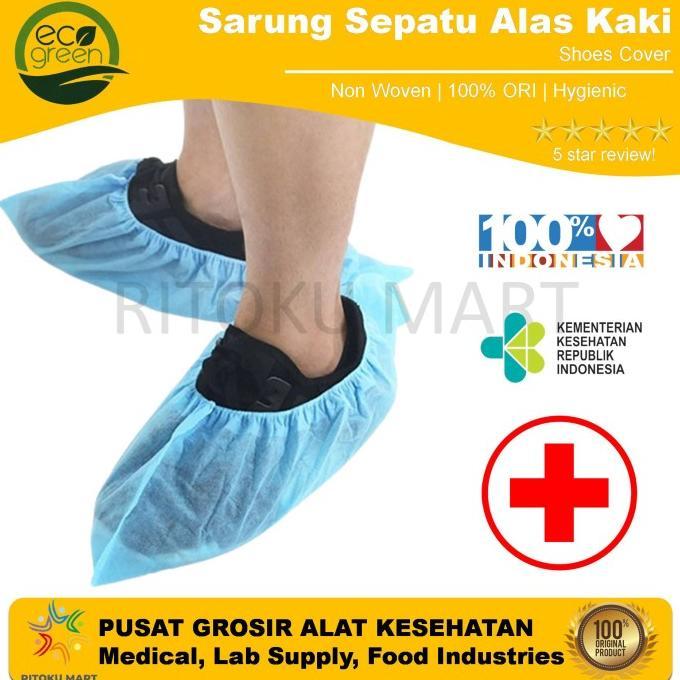 READY Shoes COVER Shoe cover DISPOSABLE / SARUNG SEPATU NON WOVEN ECOGREEN 100 PCS