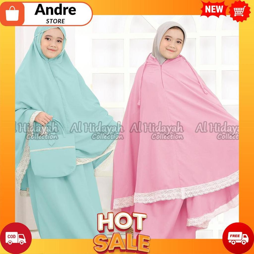 Mukenah 2 in 1 Anak Tanggung SD SMP Mukena Resleting Dagu Katun Premium COD [M1]