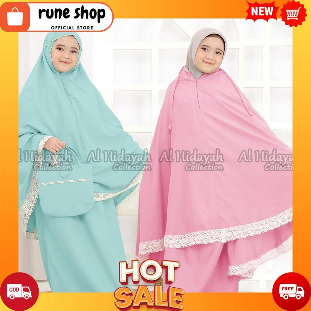 Mukenah 2 in 1 Anak Tanggung SD SMP Mukena Resleting Dagu Katun Premium COD [M1]
