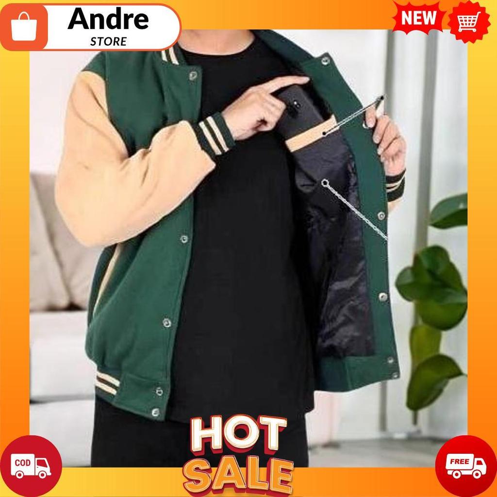 Jaket Baseball Regland Polos  Ada Saku Dalam Bahan Premium Teball / Jaket Varsity Pria Wanita COD[B2