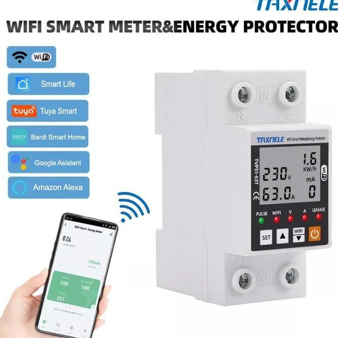 SMART POWER/KWH METER WATT METER DIGITAL WIFI - ALAT UKUR LISTRIK DIGITAL DENGAN FITUR PROTEKSI KEBO
