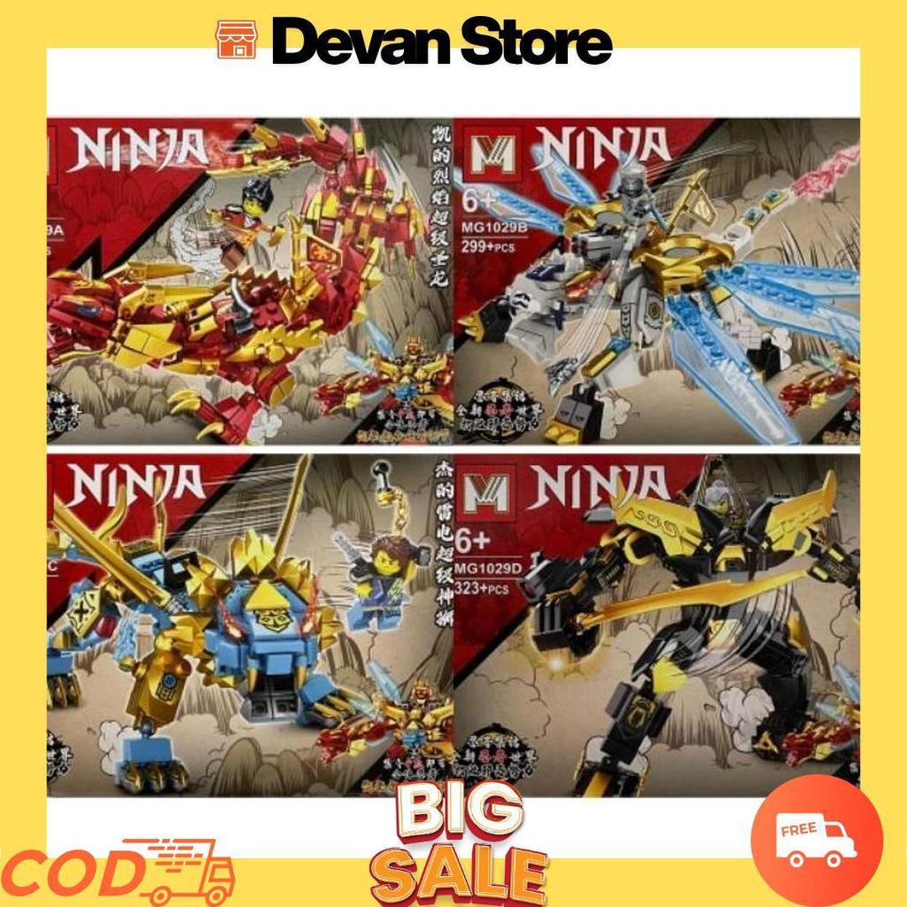 Obm99144 - Mainan Balok Susun Bricks Blocks Ninja Dragon Zane 4In1 Besar Blok Figure Ninja Naga Cod 