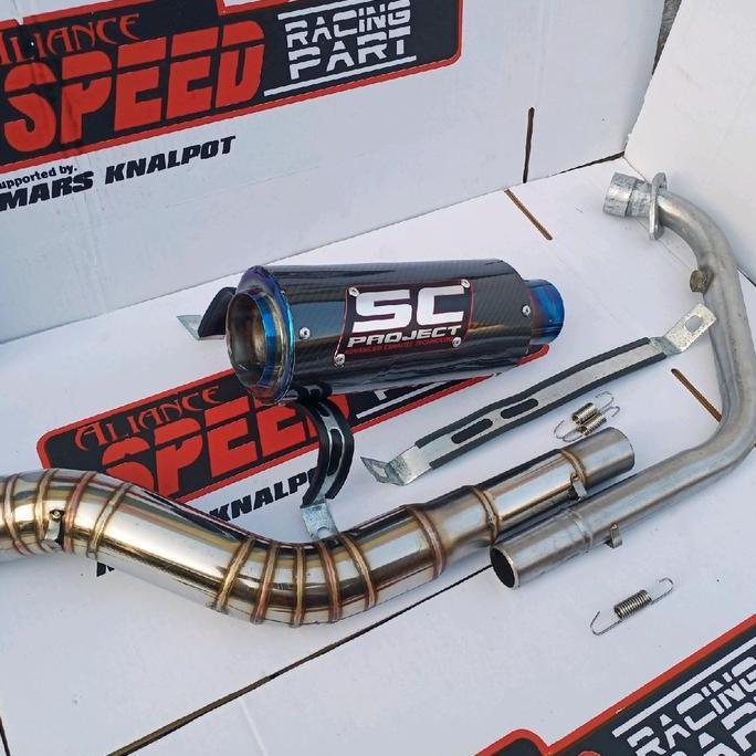 KNALPOT RACING SC PROJECT BLUE R15 V3 V2 V4 CBR 150R VIXION CB150R GSX 150R SONIC SATRIA FU MX KING 