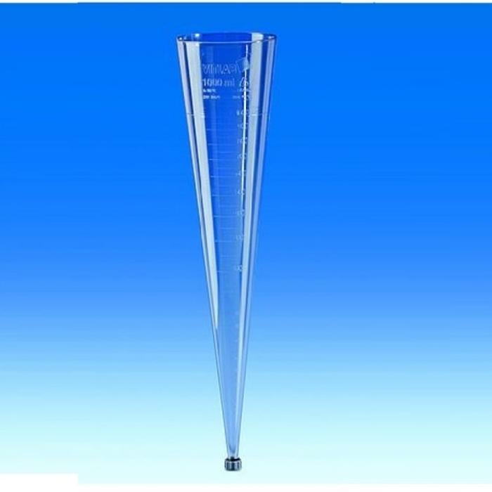 Imhoff Sedimentation Cone 1Ltr Plastik Vitlab Original Dan Terpercaya