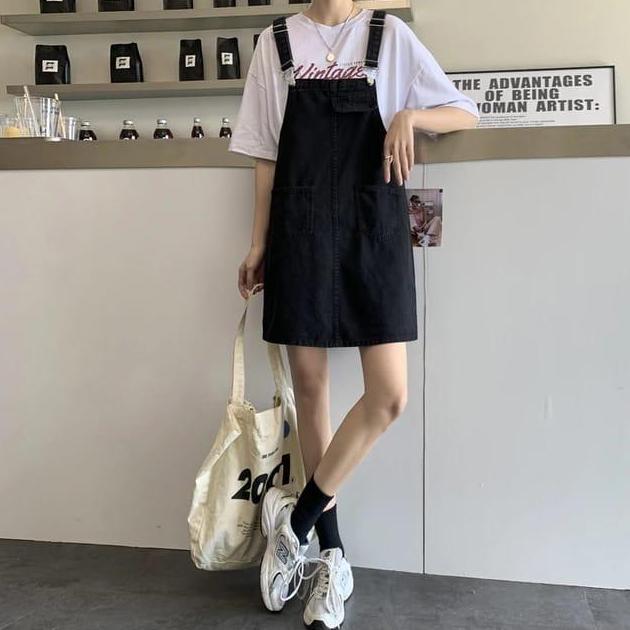 Overall Rok Pendek/Jumpsuit Rok Span