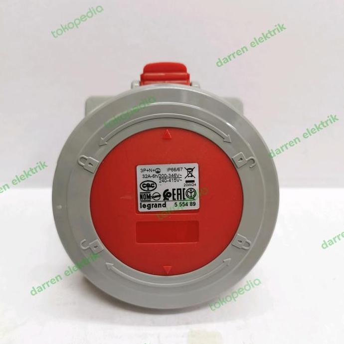 legrand socket panel 5pin 32a ip67, 555489