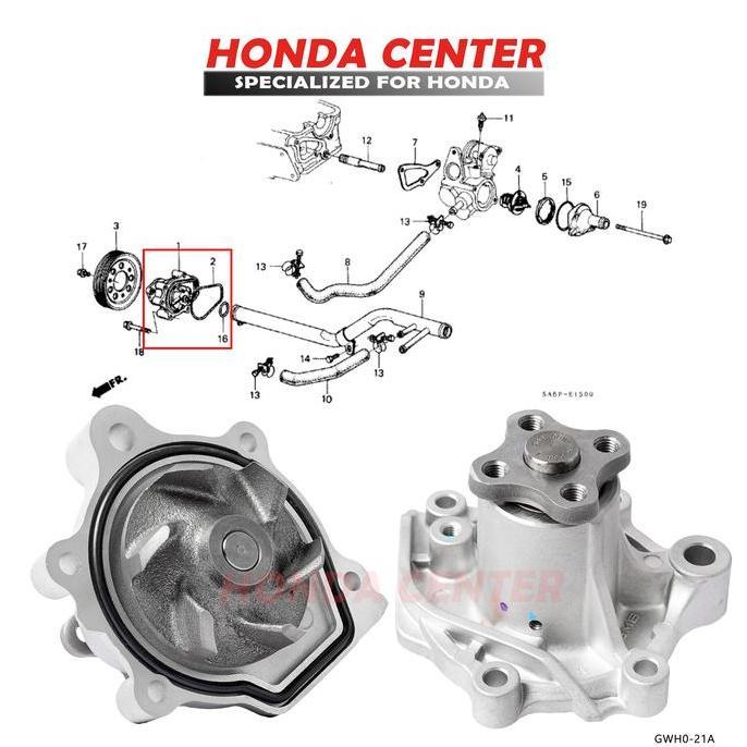 Water pump pompa air mesin mobil honda accord 1984 1985 JAPAN