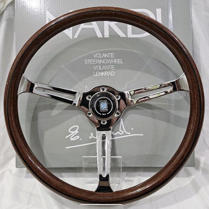 Stir Nardi Kayu Wood 15 Inch Chrome/Hitam Nardi Torino Wood 15" Import Like Original Aksesoris RAM