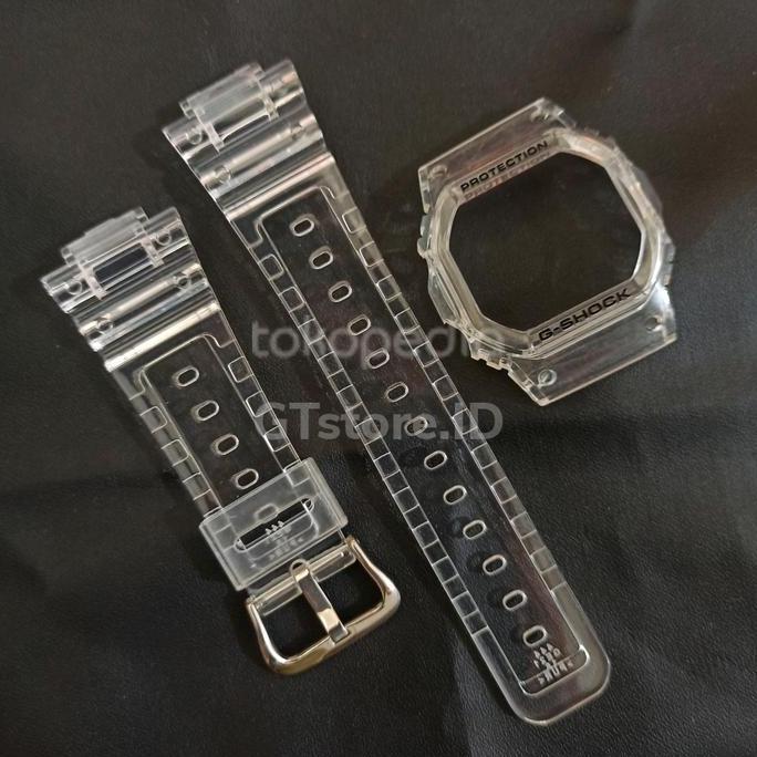 Promo bnb bezel & band/strap g-shock gshock dw-5600 dw5600 jelly clear COD